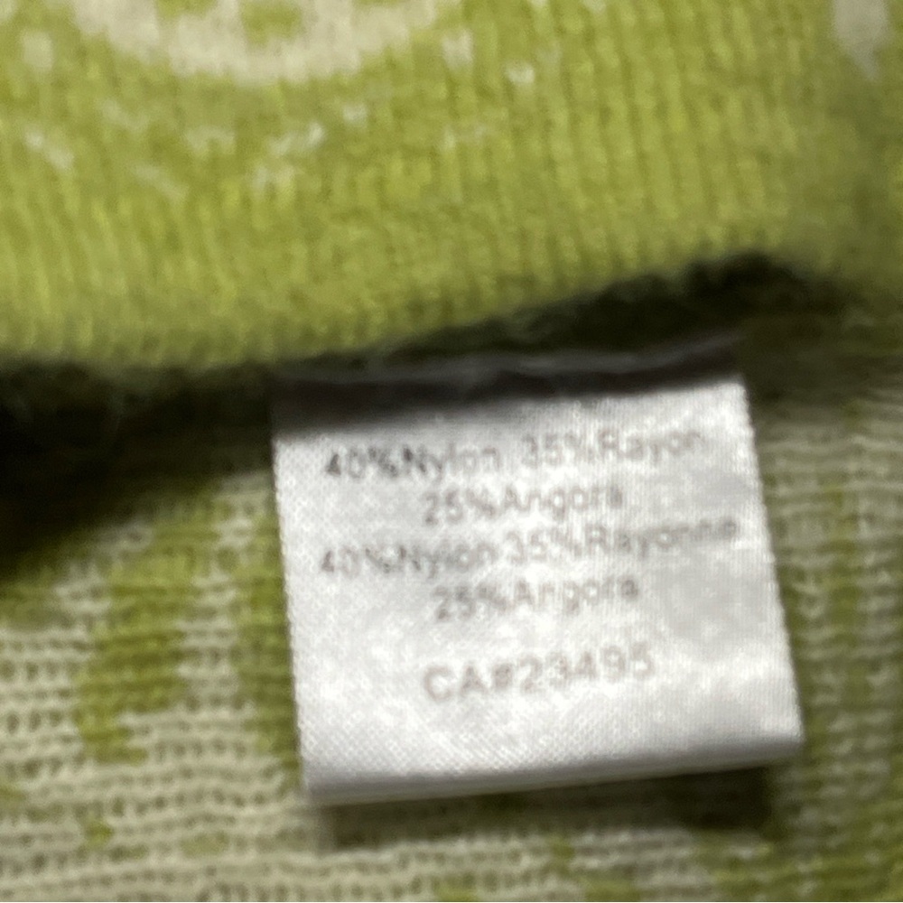 Icelandic Designs Angora Button Cardigan Floral Soft Green Women’s Small - Picture 6 of 11